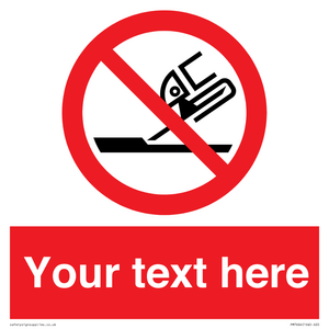 Custom prohibition Do not use for face grinding